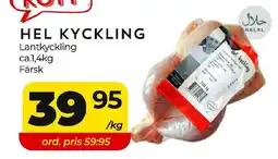 Matrix Butikerna Hel kyckling erbjuda