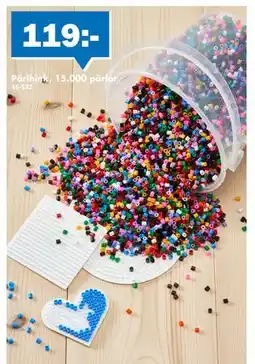 Biltema Pärlhink, 15.000 pärlor, SEK 119 erbjuda
