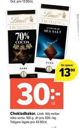 Coop Extra Chokladkakor, SEK 30 erbjuda