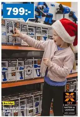 Biltema Borr och skruvdragare BL DD 18V, SEK 799 erbjuda