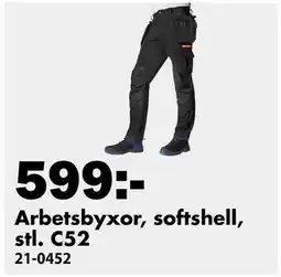 Biltema Arbetsbyxor, softshell, stl. C52, SEK 599 erbjuda