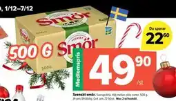 Coop Extra Svenskt smör, Medlemspris erbjuda