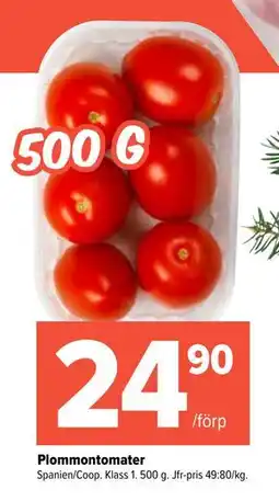 Coop Extra Plommontomater, SEK 24.9 erbjuda