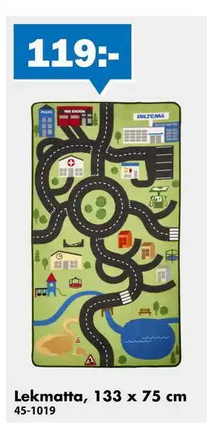 Biltema Lekmatta, 133 x 75 cm, SEK 119 erbjuda