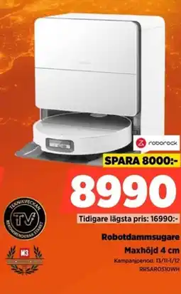Power Roborock robotdammsugare maxhöjd erbjuda