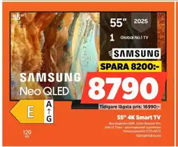 Power Samsung 55" 4k smart tv erbjuda