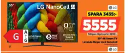 Power Lg 55" 4k smart tv levande färger med nanocell erbjuda