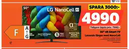 Power Lg 50" 4k smart tv levande färger med nanocell erbjuda
