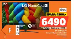Power Lg n 65″ 4k smart tv levande färger med nanocell erbjuda