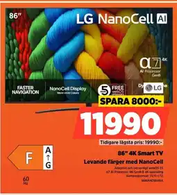 Power LG 86" 4K Smart TV Levande färger med NanoCell erbjuda