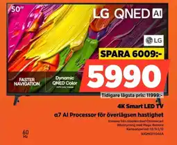Power LG 4K Smart LED TV a7 Al Processor för överlägsen hastighet erbjuda