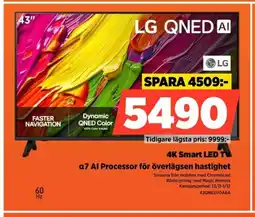 Power Lg 4k smart led tv a7 al processor för överlägsen hastighet erbjuda