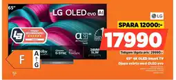 Power Lg 65" 4k oled smart tv djupa svärta med oled evo erbjuda