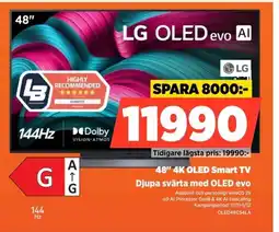 Power Lg 48" 4k oled smart tv djupa svärta med oled evo erbjuda