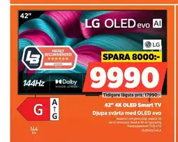 Power Lg 42" 4k oled smart tv djupa svärta med oled evo erbjuda
