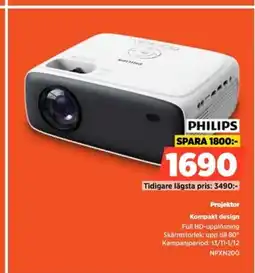 Power PHILIPS Projektor Kompakt design erbjuda