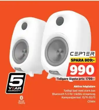 Power Cepter aktiva högtalare erbjuda