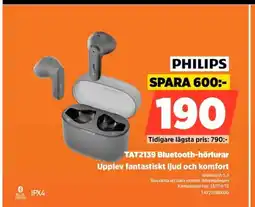 Power Philips tat2139 bluetooth-hörlurar upplev fantastiskt ljud och komfort erbjuda