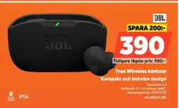 Power Jbl true wireless hörlurar kompakt och bekväm design erbjuda
