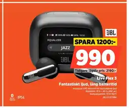 Power JBL Live Flex 3 Fantastiskt Ljud, Lang Batteritid erbjuda