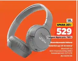 Power JBL Brusreducerande hörlurar Batteritid upp till 44 timmar erbjuda