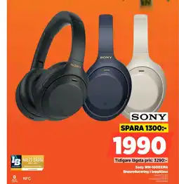 Power SONY Sony WH-1000XM4 Brusreducering i toppklass erbjuda