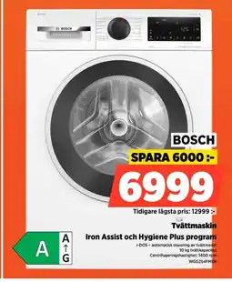 Power BOSCH Tvättmaskin Iron Assist och Hygiene Plus program erbjuda