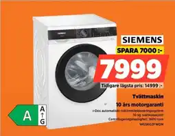 Power SIEMENS Tvättmaskin 10 års motorgaranti erbjuda