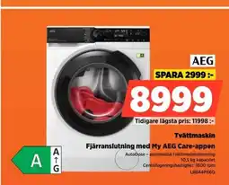 Power AEG Tvättmaskin Fjärranslutning med My AEG Care-appen erbjuda