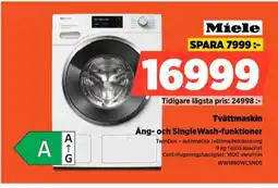 Power Miele tvättmaskin ång- och single wash-funktioner erbjuda