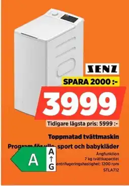 Power Xenz toppmatad tvättmaskin program för ville sport och babykläder erbjuda