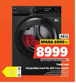 Power Aeg tvätt/tork kompatibel med my aeg care-appen erbjuda