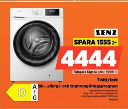 Power SENZ Tvätt/tork Abb-, allergi- och trumrengöringsprogram erbjuda