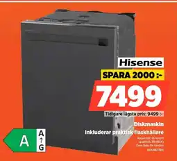 Power Hisense Diskmaskin Inkluderar praktisk flaskhållare erbjuda