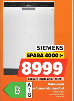 Power Siemens diskmaskin he connect-kompatibel erbjuda