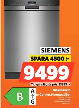 Power Siemens diskmaskin connect-kompatibel erbjuda