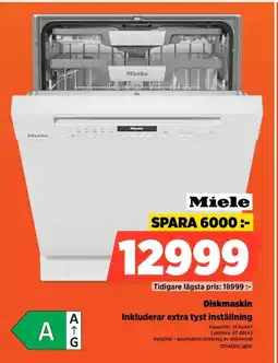 Power Miele Diskmaskin Inkluderar extra tyst inställning erbjuda