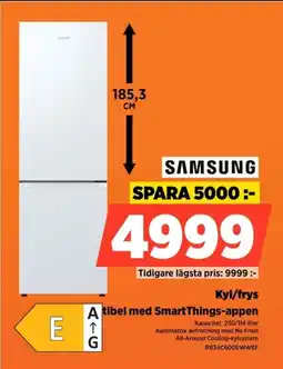 Power Samsung kyl/frys a tibel med smartthings-appen erbjuda