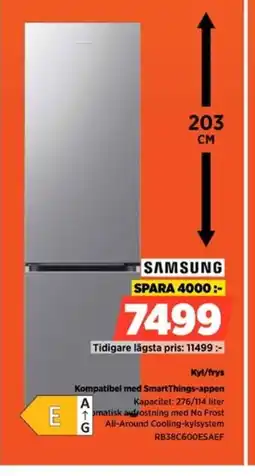 Power SAMSUNG Kyl/frys Kompatibel med SmartThings-appen erbjuda