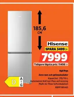 Power Hisense Kyl/frys Zero-zon och grönsakslådor erbjuda