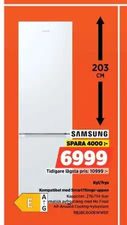 Power Samsung kyl/frys kompatibel med smartthings-appen erbjuda