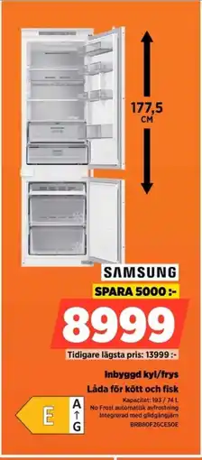 Power Samsung inbyggd kyl/frys låda för kött och fisk erbjuda