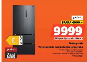 Power Point side-by-side förvaringslåda med justerbar temperatur erbjuda