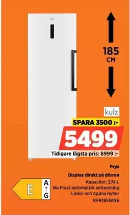 Power Kulz frys display direkt på dörren erbjuda