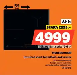 Power AEG Induktionshäll Utrustad med SenseBoil-koksensor erbjuda