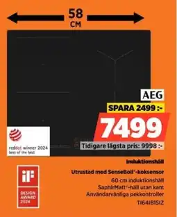 Power Aeg induktionshäll utrustad med senseboil-koksensor erbjuda