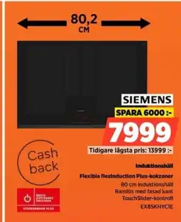 Power Siemens induktionshäll flexibla flexinduction plus-kokzoner erbjuda
