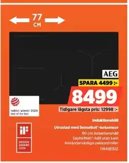 Power AEG Induktionshäll Utrustad med SenseBoil-koksensor erbjuda