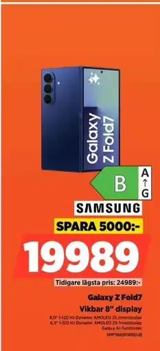 Power Samsung galaxy z fold7 vikbar 8" display erbjuda