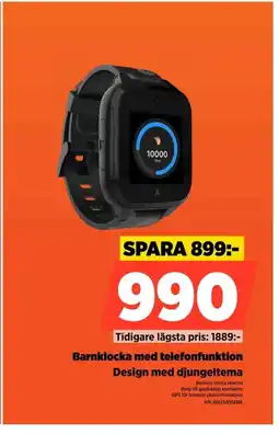 Power Barnklocka med telefonfunktion Design med djungeltema erbjuda